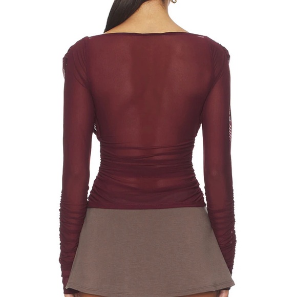 MAJORELLE Burgundy “Simone Top” NWT - Picture 3 of 3